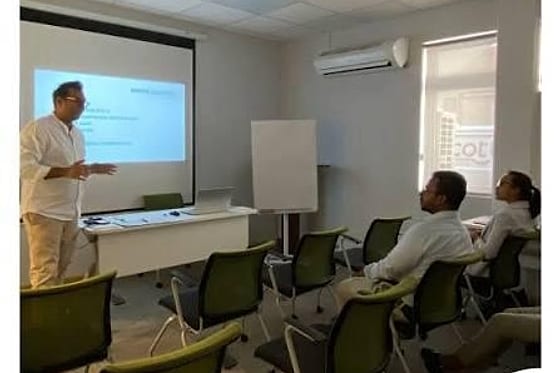 Occupational health training session delivered to employees